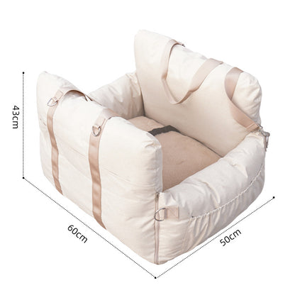 Linen Safety Seat Dog Bed