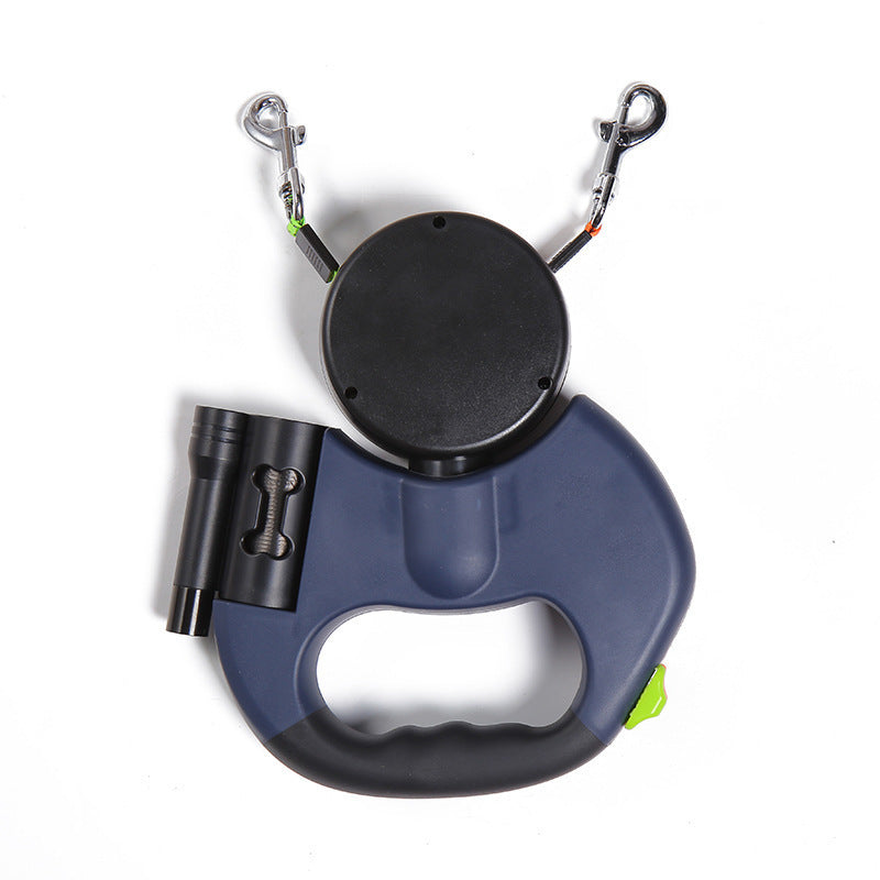 Retractable dual Dog Leash