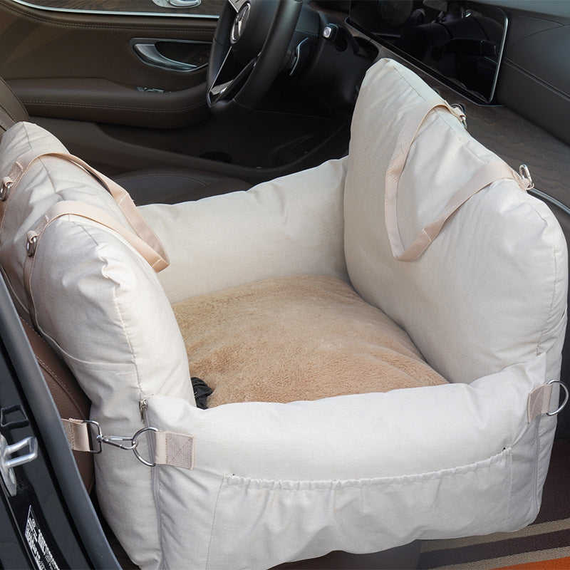 Linen Safety Seat Dog Bed