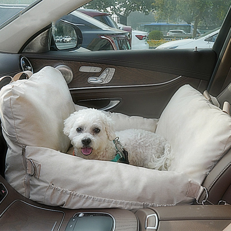 Linen Safety Seat Dog Bed