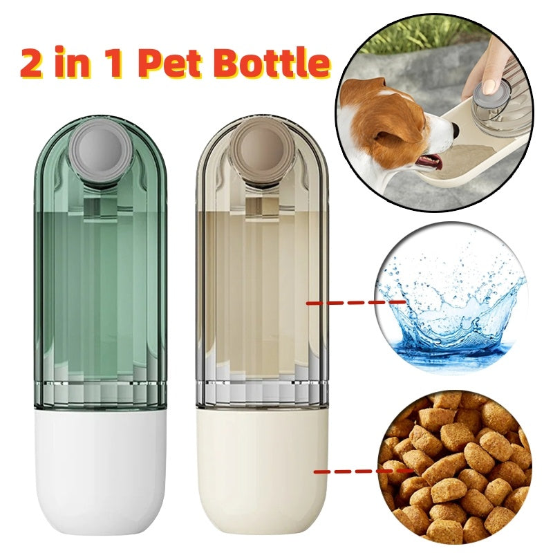 2-in-1 Portable Dog Water Bottle