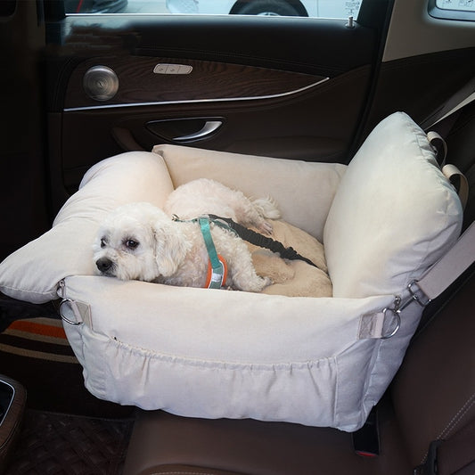 Linen Safety Seat Dog Bed