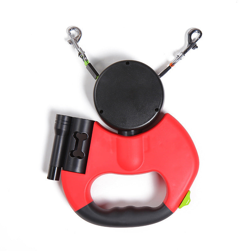 Retractable dual Dog Leash
