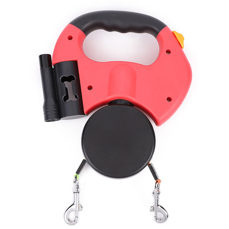Retractable dual Dog Leash