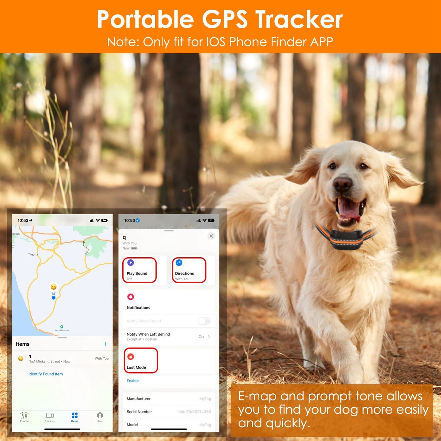 2 In 1 Dog GPS Tracker Wireless