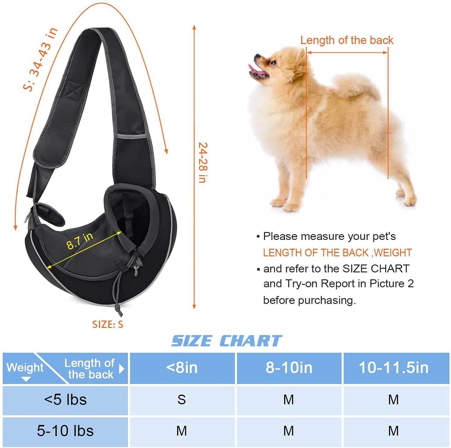 Portable Crossbody Bag for Pets